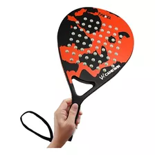 Pala Padel Fibra Carbono Híbrido 38mm Con Bolso Deporte Raqu