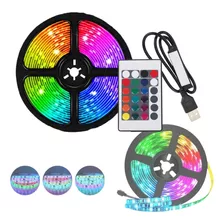 Fita Led Rgb Colorida 5050 3m 16 Cores Silicone Ip65 Usb 5v