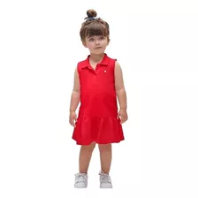 Vestido Infantil Menina Gola Polo