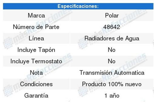 Radiador Agua Toyota Scion 2008-2014 Foto 2