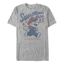 Nintendo Camiseta Super Mario Running Profile 1985 Para Homb
