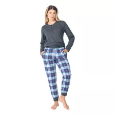 Pijama Invierno Mujer Dama Escocés Mariené (art. 2007)