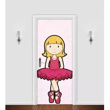 Adesivo Para Porta Decoração Casa Infantil Bailarina