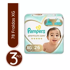 Fralda Pampers Premium Care Xg - 3 Pacotes / 78 Unidades