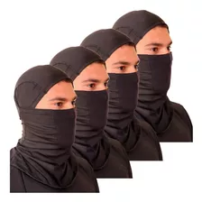 Kit 4 Touca Ninja Mascara Balaclava Bandana Preta Uv50+