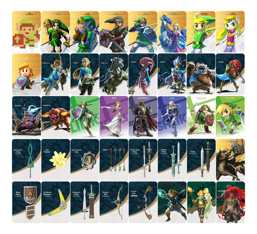 40 Tarjetas Nfc Amiibo Zelda Colección Tears Of The Kingdom