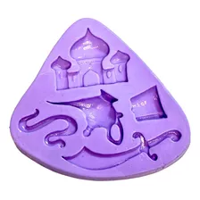 F1431 Molde De Silicone Aladim Jasmine Confeitaria Biscuit