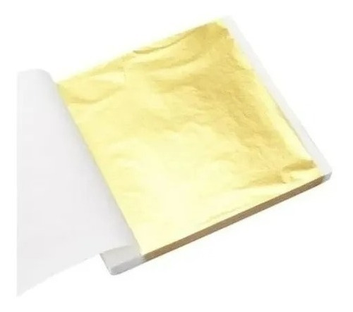 Papel Ouro 24k 9cmx9cm Pronta Entrega 100 Folhas Pronta Entr