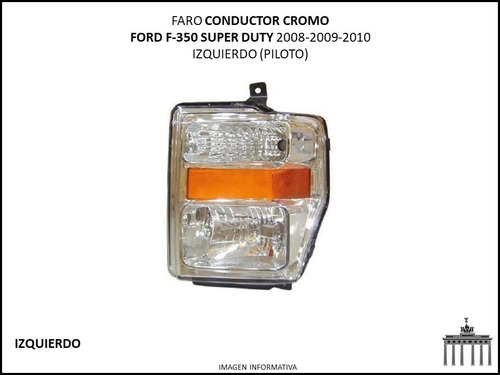 Faro Ford F-350 2008-2010 Super Duty Cromo Piloto Ctt Foto 2