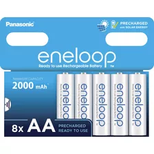 8 Pilhas Aa Recarregáveis Da Panasonic Eneloop 2100 Recargas