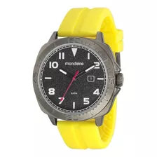 Relogio Mondaine Masculino 32165gpmvpi1 Grafite Amarelo Cor Do Fundo Preto