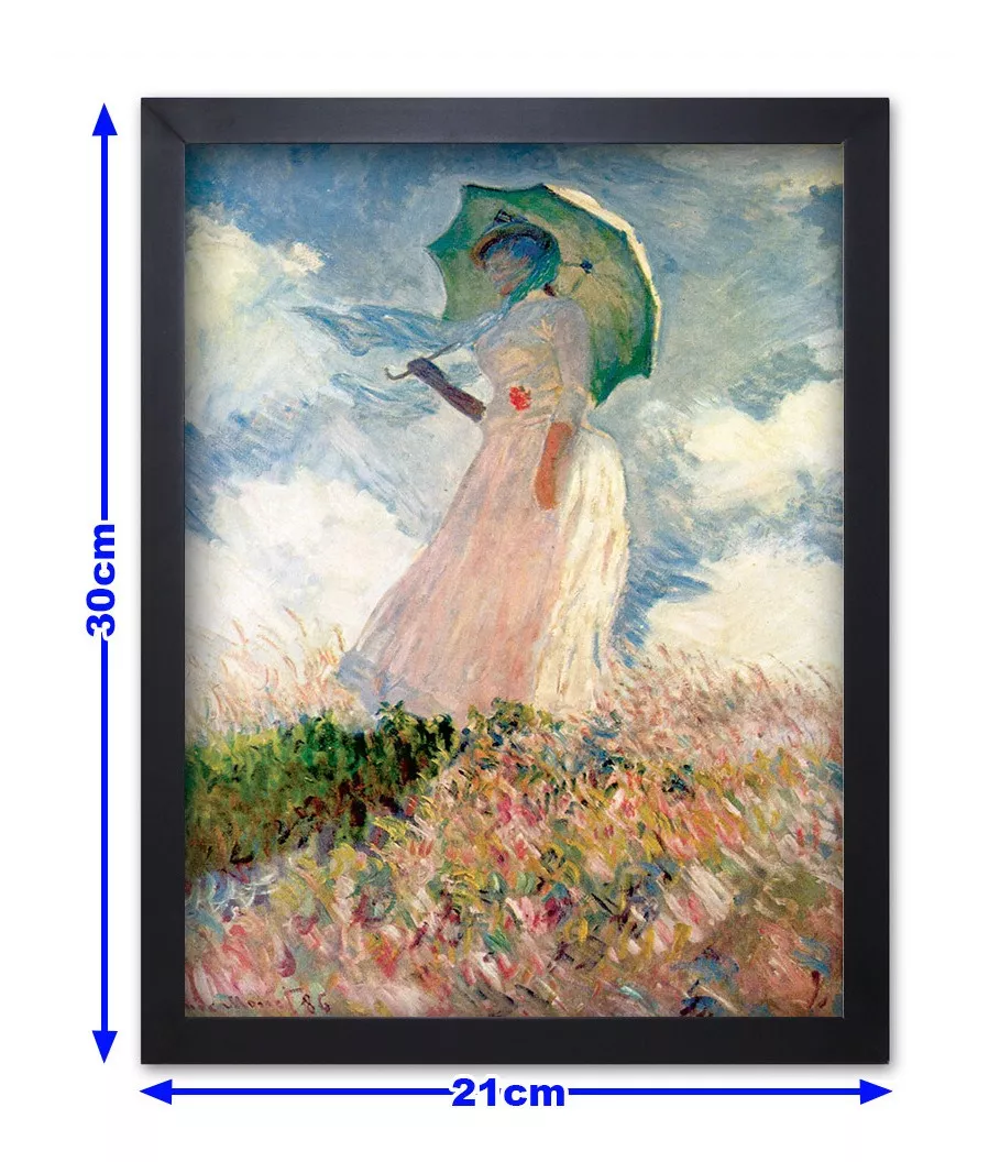 Quadro Com Moldura Claude Monet 02 Tamanho A4 30x21cm