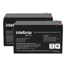 Kit 2 Bat Intelbras 12v 7ah Xb 1270 Para Nobreaks, Segurança