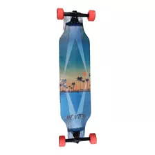 Skate Longboard Mentex 94cm Completo Montado - Coqueiro Azul