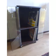 Muebles Para Vinilos Con Puertas De Vidrio