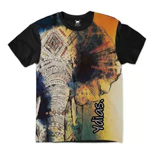 Camiseta Psicodélica Elefante Ganesha Indian Rave Balada Psy