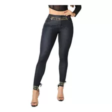 Calça Feminina Pit Bull Jeans Logomania Cinto Dourado Vip 