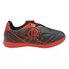 Chuteira Flamengo Oxn Avanti 3 Indoor Pro Pvc - Preto/ver