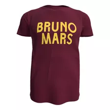 Polera Bruno Mars Fans 100% Algodon, Nombre, Varias Tallas