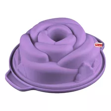 Molde Silicona Torta 16cm Rosa Flor Budinera - Cc