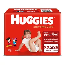 Fralda Huggies Supreme Care Xxg 26u Gênero Sem Gênero Tamanho Extra Extra Grande (xxg)