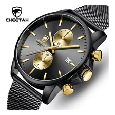 Reloj De Cuarzo Cheetah Business Con Correa De Malla Y Calen