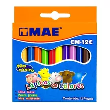 Lapices De Color Mae 12 Cortos 10 Cajas