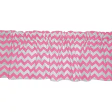 Ropa De Cama De Bebé Chevron Dot Window Valance, Rosa