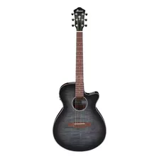 Violão Eletroacústica Ibanez Aeg70 Para Destros Transparent Charcoal Burst Nogueira Brilhante