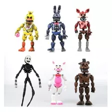  6pcs Pvc Figura De Ação Bonnie Foxy Freddy Fazbear Urso