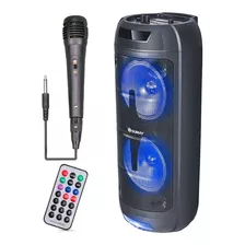 Caixa De Som Bluetooth Tower 400w Sumay Bivolt Sm-cap30 +mic Cor Preto 110v/220v