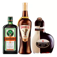 Combo Licores Sheridan's + Amarula + Jagermeister X3