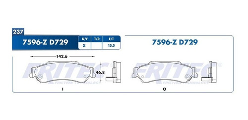 Balata Trasera Oldsmobile Bravada V6 4.3l 1997-2001 Foto 2