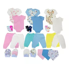 Kit 21 Pçs Maternidade Roupa De Bebê Menina E Menino