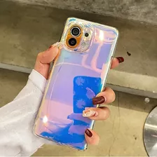 Laser Rainbow Funda De Teléfono Transparente Para Xiaomi Red