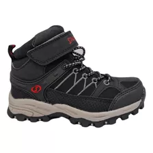 Zapatilla Niño Velcro Negro Znc1020