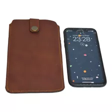 Porta Celular De Cuero Legitimo Para Apple Samsung Y Otro