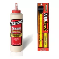 Kit Cola Para Madeira Wood Glue 473 Ml + Pincel Titebrush