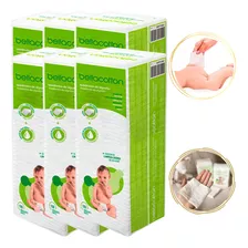 Algodão Quadrado Bellacotton Bebe Kit Com 06 Pacotes