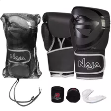 Kit Luva Naja + Bolsa + Bandagem + Bucal - Boxe Muay Thai