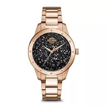 Reloj De Ra - Reloj 77l108 De Acero Inoxidable Negro Crystal