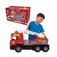 Caminhão Super Bombeiro Som E Luzes Com Capacete Magic Toys