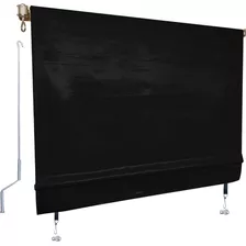 Toldo Retrátil Cortina Completa Fabricação Sob Medida Cor Preto