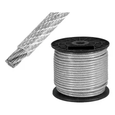 Piola O Cable De Acero 2 A 3 Mm Forrado Pvc Rollo 100 Mts