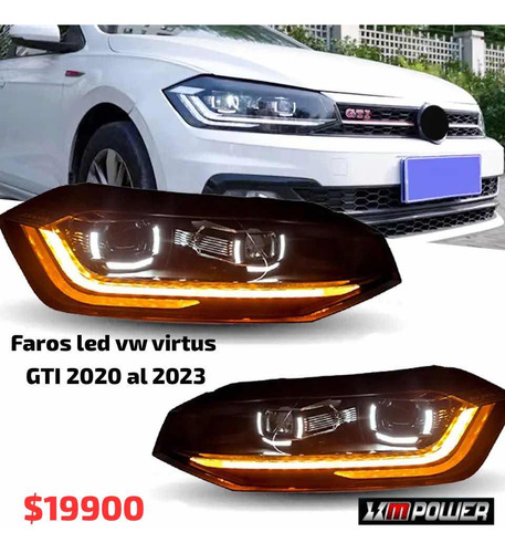 Faros Full Led Vw Virtus Gti 2020 Al 2023 Led Drl Secuencial Foto 2