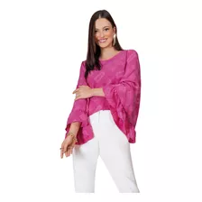 Blusa Manga Longa Feminina Rovitex Rosa