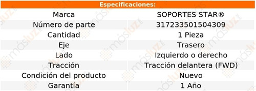 1- Buje Eje Trasero Izq/der Saturn Astra L4 1.8l 08 S Star Foto 2