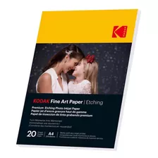 Papel Fotográfico Kodak Fine Art A4 210g - 20 Folhas