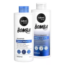  Kit Shampoo + Condicionador Sos Bomba 500ml Salon Line