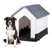 Casa Para Perro Raza Grande 76x62x76 Cm Termica Plastico Con Techo Y Piso Elevado Ideal Para Exteriores E Interiores Protección Uv Armable Y Facil De Lavar Resistente A La Humedad